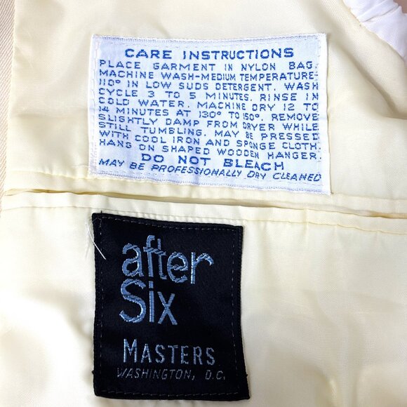 70's "After Six" Yellow Tuxedo Prom Wedding Formal Jacket - Size: 37 x Long - Picture 6 of 12